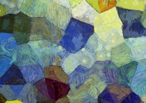 Abstract oil painting background Impressionist style illustrated to create designs. photo
