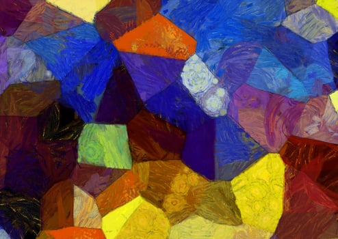 Abstract oil painting background Impressionist style illustrated to create designs. photo