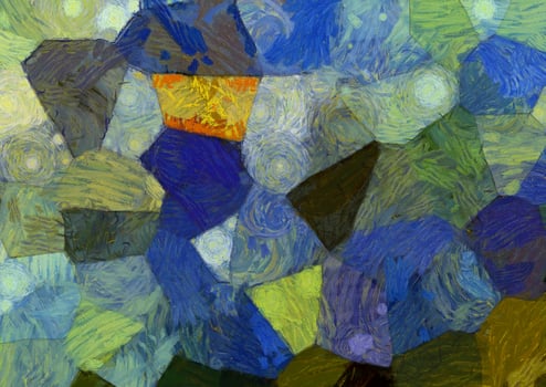 Abstract oil painting background Impressionist style illustrated to create designs. photo