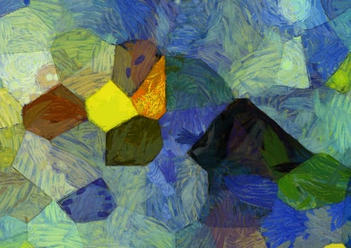 Abstract oil painting background Impressionist style illustrated to create designs. photo