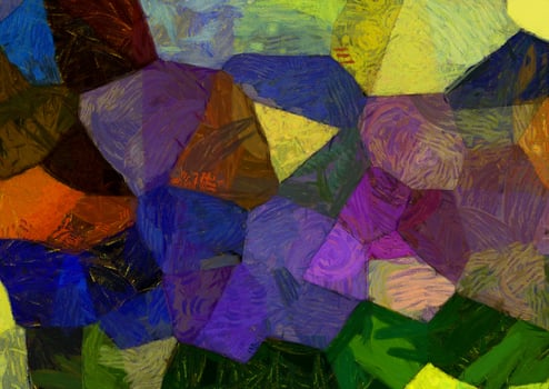 Abstract oil painting background Impressionist style illustrated to create designs. photo