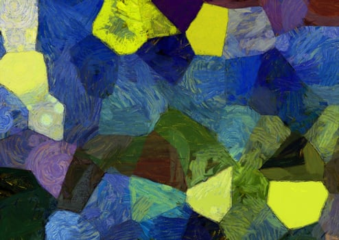 Abstract oil painting background Impressionist style illustrated to create designs. photo