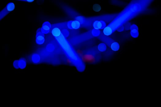 Bokeh light in the pub at night, beautiful light at the time of celebration. And travel at night. photo