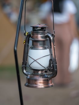 Camping oil lamp photo