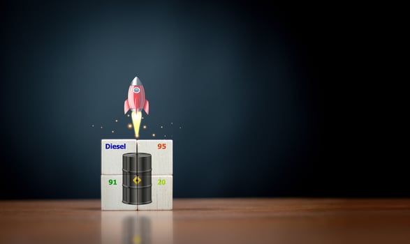 The world's oil prices skyrocketed like a rocket. The concept of world oil prices is likely. photo