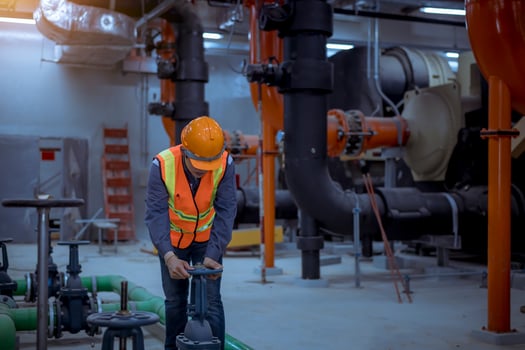 Engineer railway under  checking construction process train testing and checking railway work on railroad station with radio communication .Engineer wearing safety uniform and safety helmet in work. photo