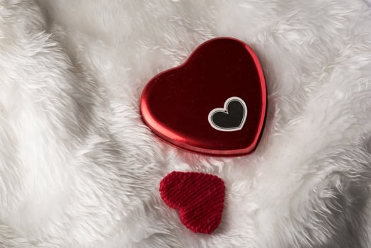 Heart, valentines day, top view, red heart Valentines Day concept With copy space photo