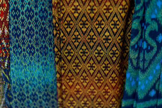 Beautiful colorful scarf images Abstract concept With copy space photo