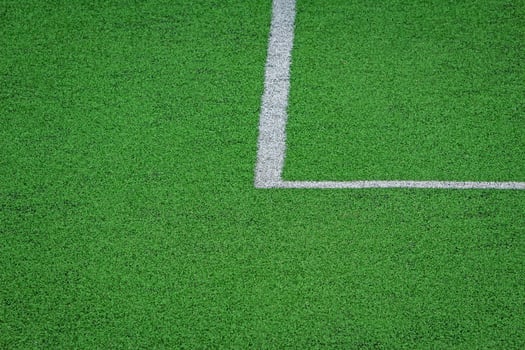 artificial turf of Soccer football field photo