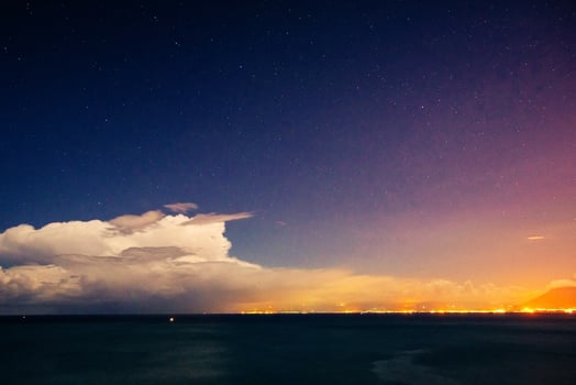 Night starry sky. Cloudy photo