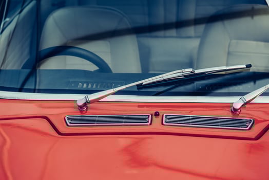 Classic vintage car exhibition photo