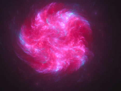 Abstract fractal art background, suggestive of astronomy and nebula. Computer generated fractal illustration art nebula. photo