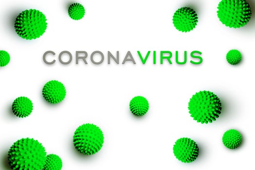Corona virus background, pandemic risk concept. 3D illustration photo