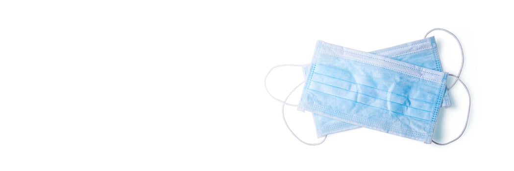 Medical disposable mask for protection. Surgical mask. photo
