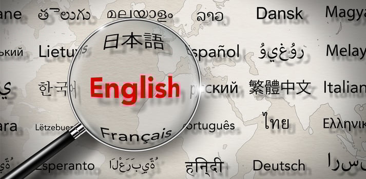 Words cloud, Translate, and languages education concept. photo