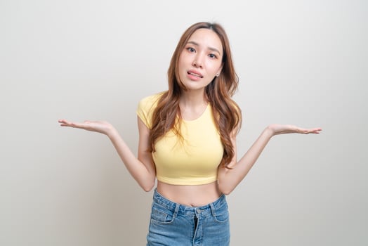 portrait beautiful woman angry, stress, worry or complain photo