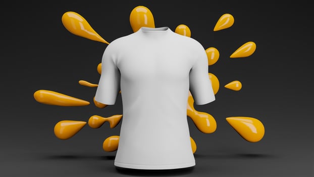 Shirt mock up set. T-shirt template For branding , 3D rendering photo