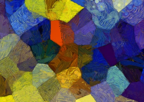 Abstract oil painting background Impressionist style illustrated to create designs. photo