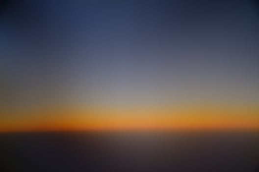 sunset view from airplane photo