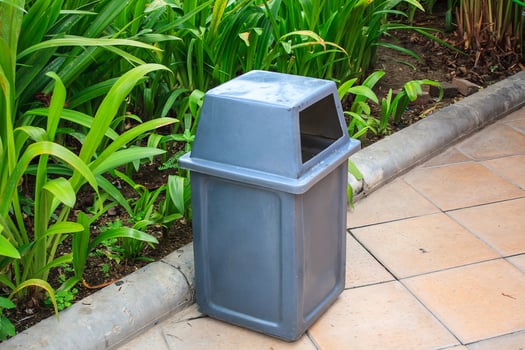 Bin in the walk way photo