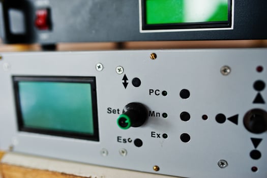 Electric frequency converter, motor speed controller, rework station. photo