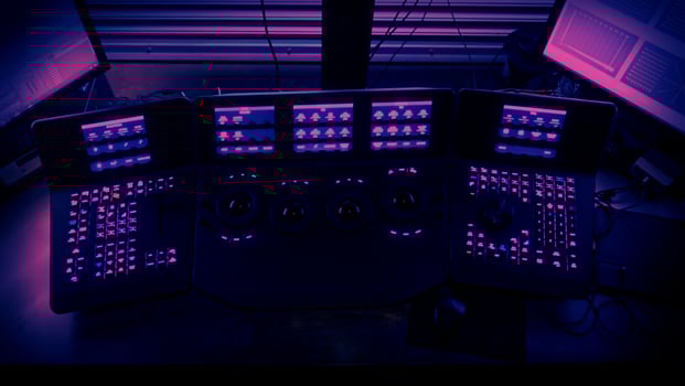 Video editing controller machine for color edit in post video production. photo