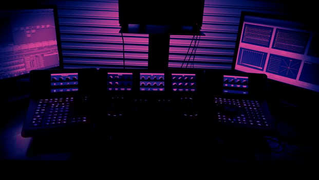 Video editing controller machine for color edit in post video production. photo
