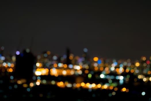 Cityscape Night bokeh abstract city bokeh blurred background And Defocused Lights photo