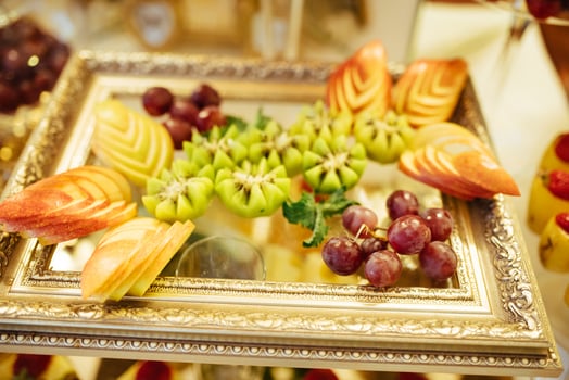 Good exquisite buffet table at a solemn event photo