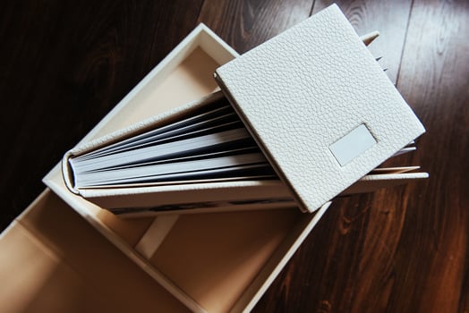 natural leather classic wedding photobook and album photo