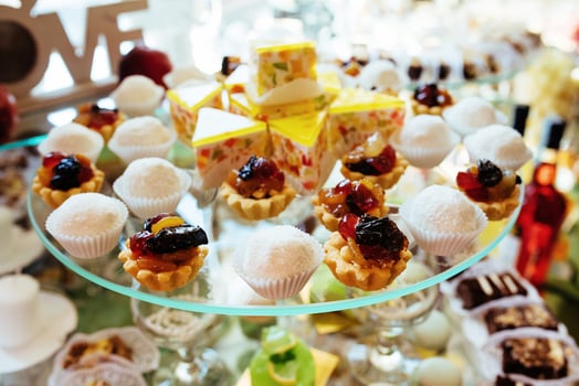 Good exquisite buffet table at a solemn event photo