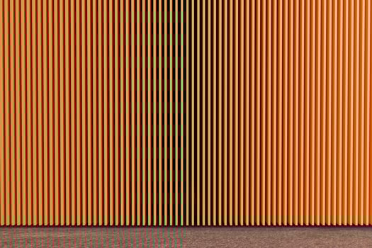 Orange lath free for wall design photo