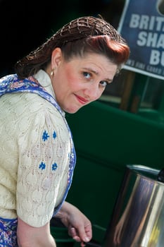 Horsted Keynes, West Sussex, UK, 2011. 1940's Tea Lady photo