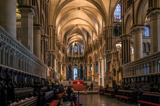 Canterbury, Kent, UK, 2015. Interior View of Canterbury Cathedral photo