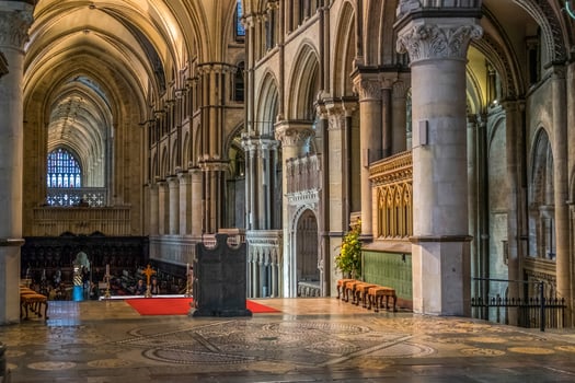 Canterbury, Kent, UK, 2015. Interior View of Canterbury Cathedral photo