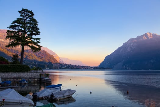Scenic View of Lake Como from Mandello del Lario photo
