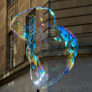 Huge bubble floating in the air in Bath photo