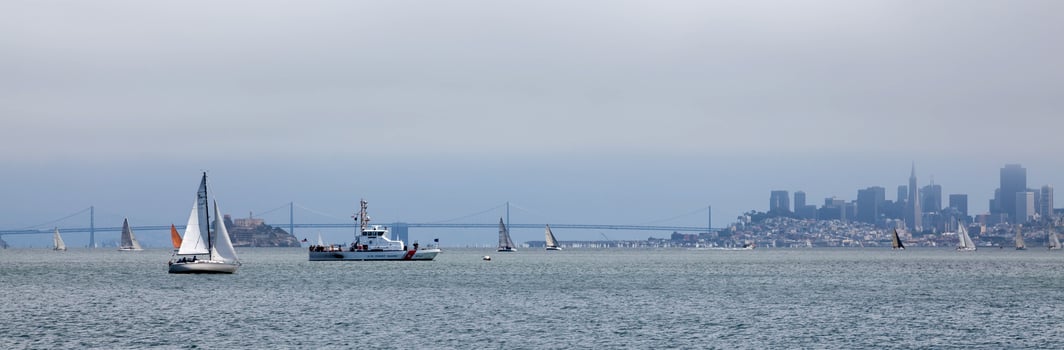 View from Sausalito towards San Francisco photo