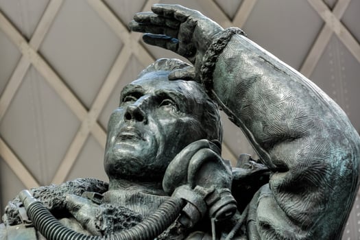LONDON, UK, 2013. Philip Jackson's sculpture commemorating RAF Bomber Command photo