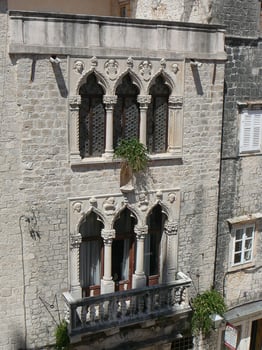 View of the city of Trogir photo