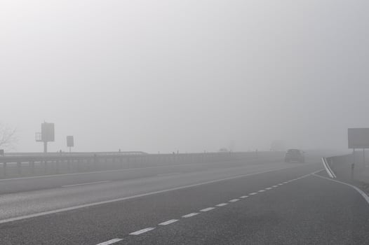 Fog at dawn photo