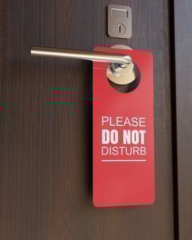 Do not disturb sign. photo