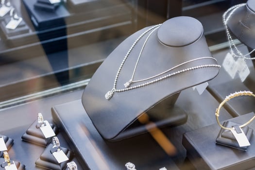 Jewelry shop window display photo