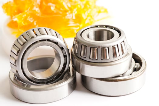 Grease and ball bearing, lithium machinery lubrication for automotive and industrial. photo