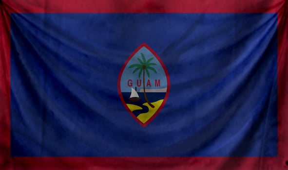 Guam flag wave design photo