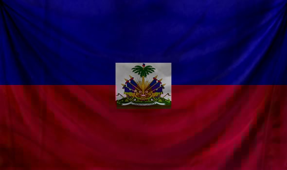 Haiti flag wave design photo
