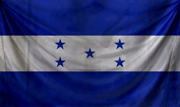 Honduras flag wave design photo