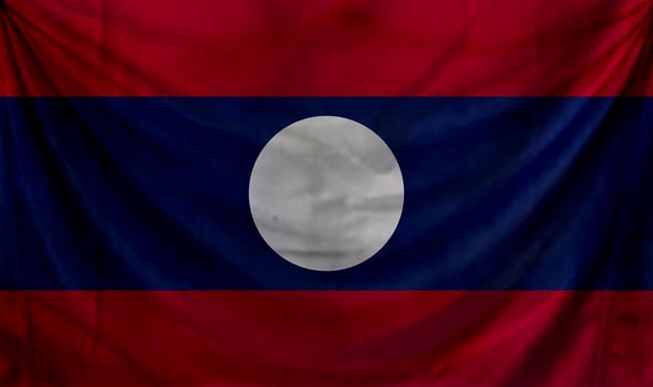 Laos flag wave design photo