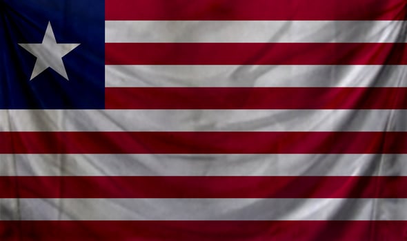 Liberia flag wave design photo