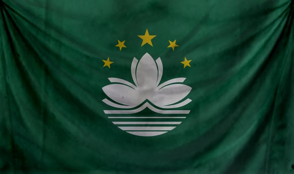 Macau flag wave design photo